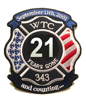 9-11 20th Anniversary Never Forget Helmet Shield Fire Patch