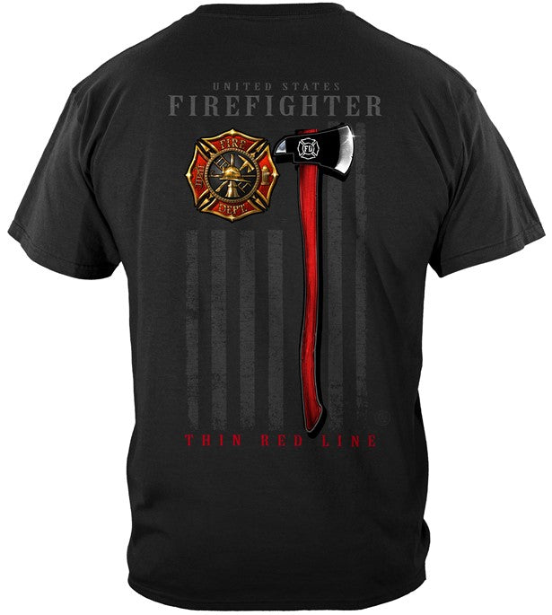 Firefighter Thin Red Line Motorcycle Flag