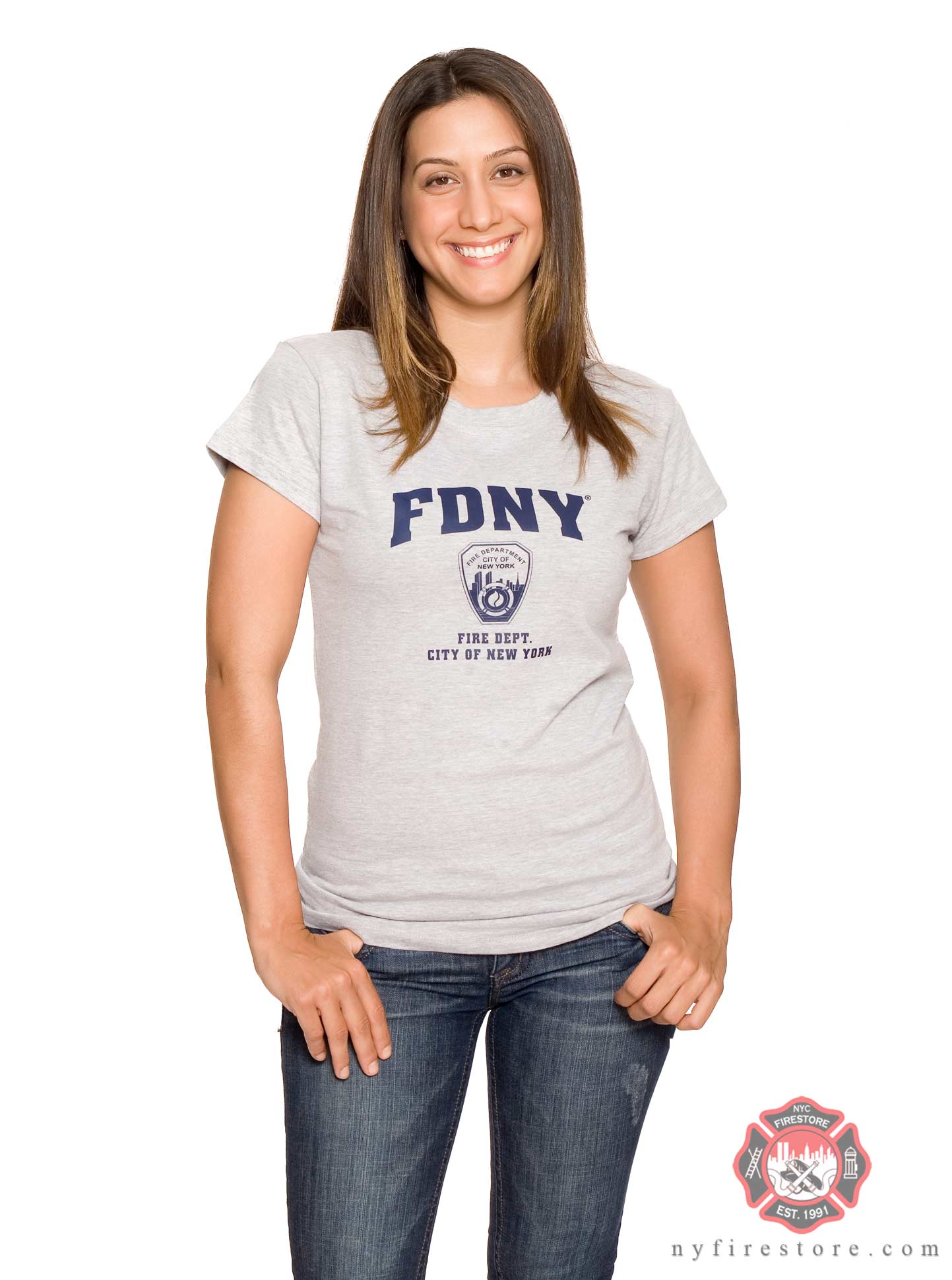 FDNY Kids Tee Offical T-Shirt Gray Boys Youth Size Novelty Shirt