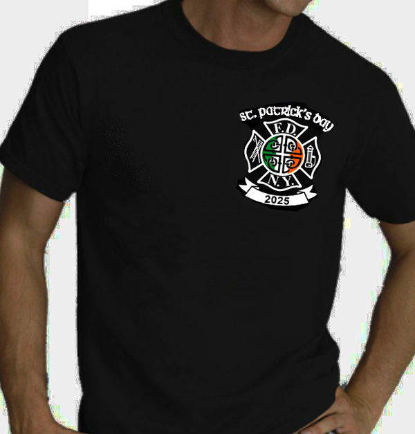 2025 Black FDNY Saint Patrick's Day Tee