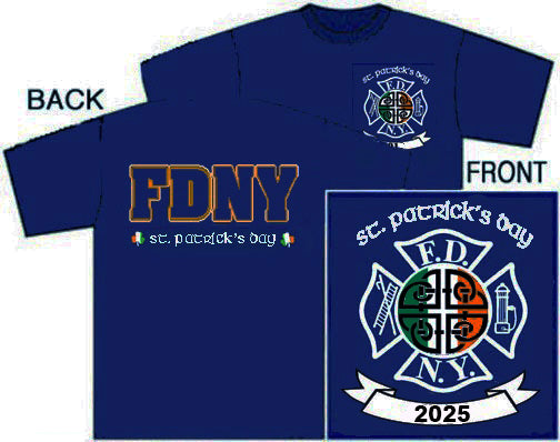 2025 Navy FDNY Saint Patrick's Day Tee