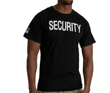 Security 2 Sided Tee w/Arm Print