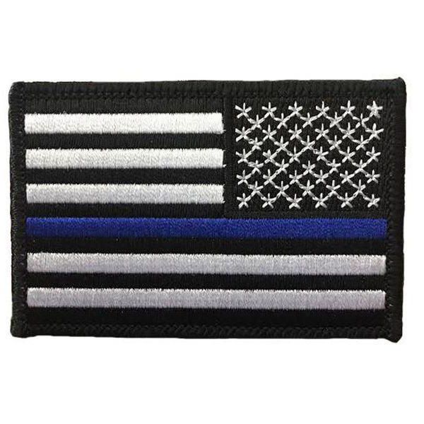 Thin Blue Line Subdued Flag Patch - Right Arm